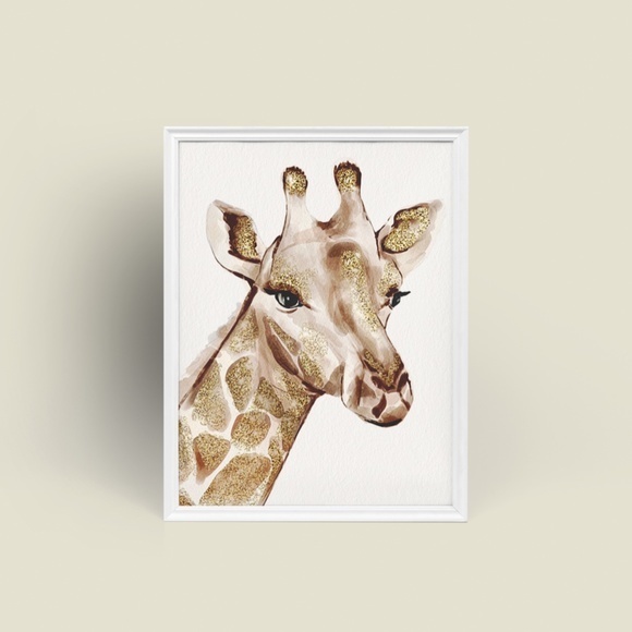 Watercolor Giraffe Wall Art Print Poster Unframed - Picture 6 of 8